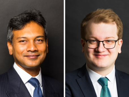 side by side image of Bajul Shah and Harry Samuels, barristers
