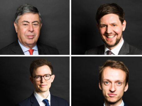 side by side image of 4 barristers